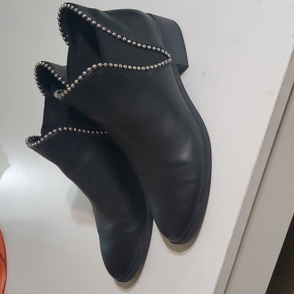 Ankle boots with silver studs